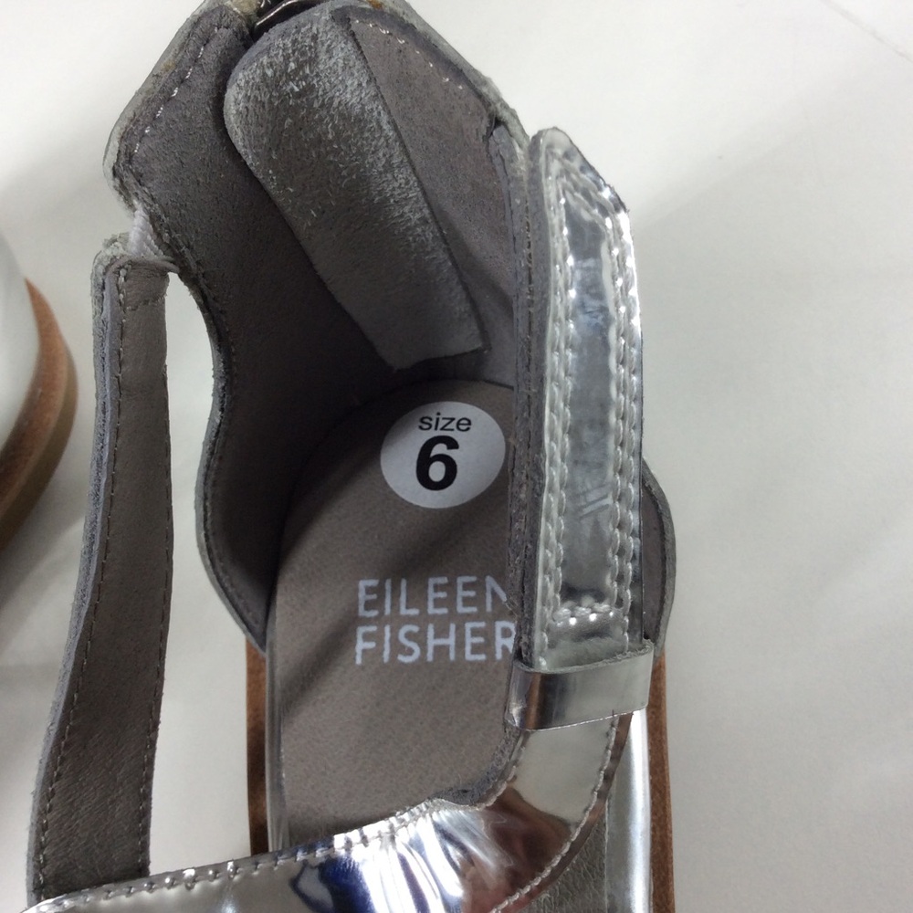 Eileen Fisher Cici Leather Sandal. NEW NO BOX OR TAGS - Picture 11 of 12